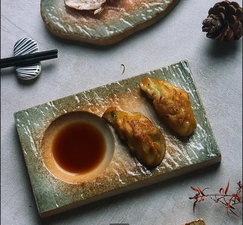 Home Cooking Japanese Food - Piatto da bistecca in ceramica vintage