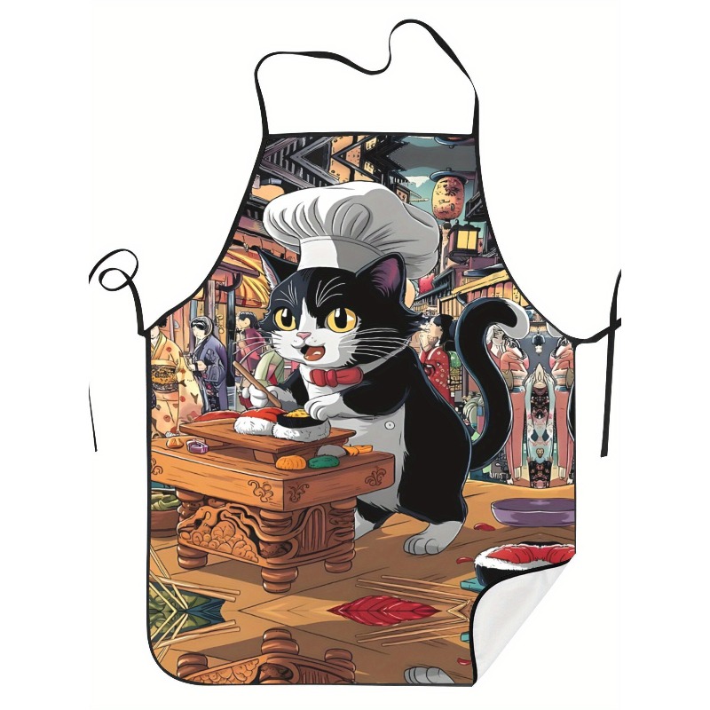 Home Cooking Japanese Food - Divertente Grembiule da Cucina con Gatto